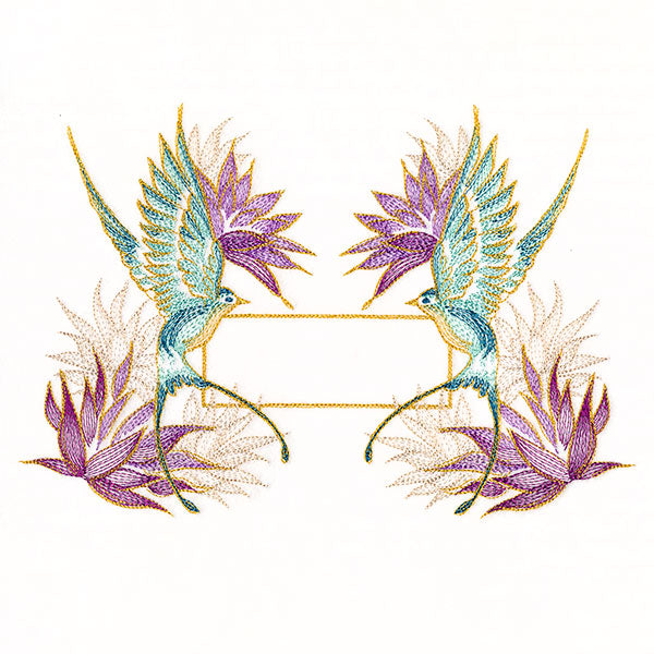 Elegant Swallow Quilt Label