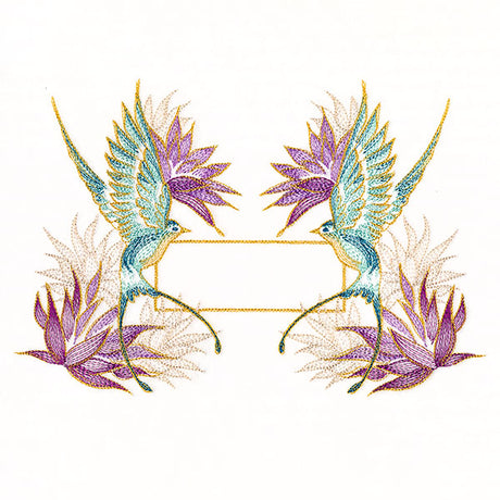 Elegant Swallow Quilt Label