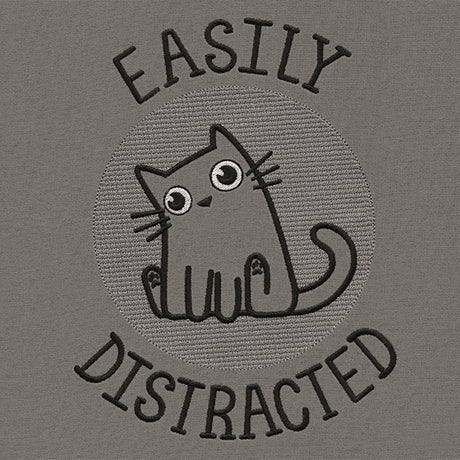 Easily Distracted Cat (Embossed)