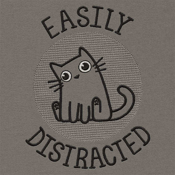 Easily Distracted Cat (Embossed)
