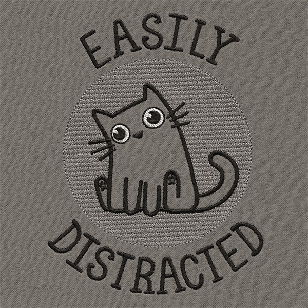 Easily Distracted Cat (Embossed)