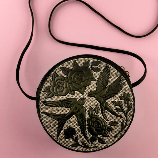 Intricate Swallows and Blooms (Embossed)