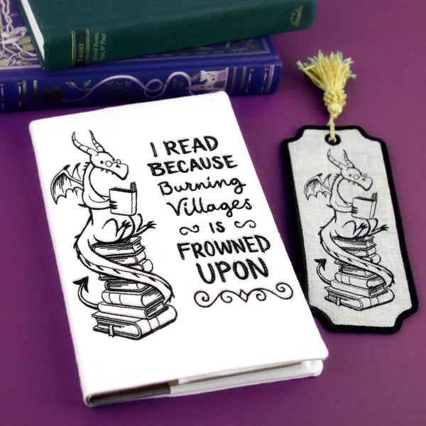Reading Book Stack Dragon