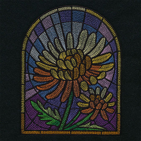 Stained Glass Mum Panel