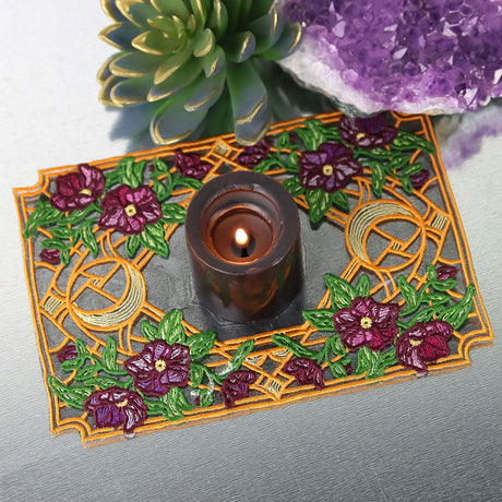 Stained Glass Celestial and Blooms Panel