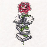 Peony in Book Stack