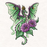 Luna Moth Dragon and Morning Glories