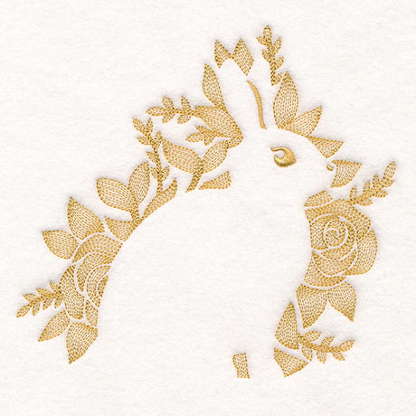 Blooming in Roses Bunny (Embossed)