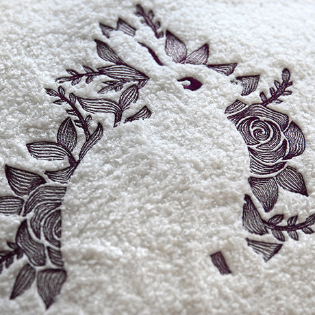 Blooming in Roses Bunny (Embossed)