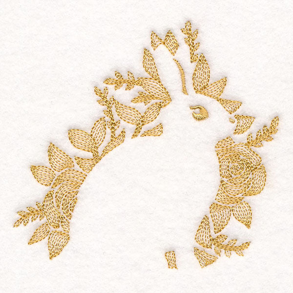 Blooming in Roses Bunny (Embossed)