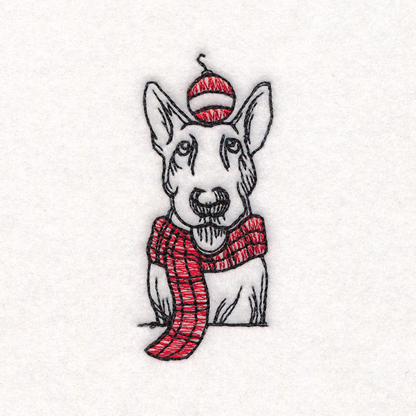 Happy Howlidays Border - Bull Terrier