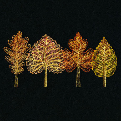 Vibrant Autumn Leaves Border