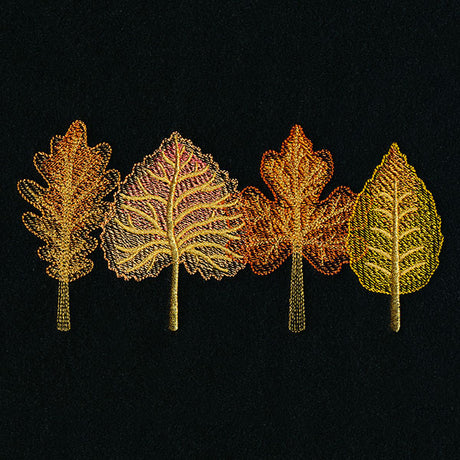 Vibrant Autumn Leaves Border