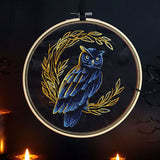 Autumn Lit Owl