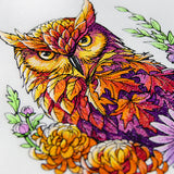Owl in Fall Florals