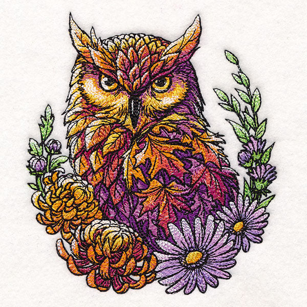 Owl in Fall Florals