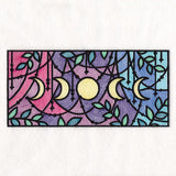 Bohemian Moon Phases Stained Glass