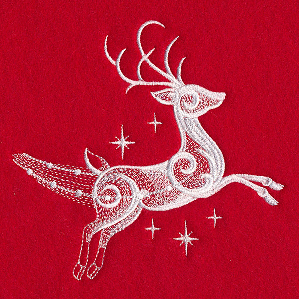 Snow Baroque Santa's Flight - Reindeer 1