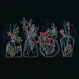 Christmas Botanicals Glass Jar Border