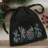 Christmas Botanicals Glass Jar Border