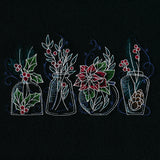 Christmas Botanicals Glass Jar Border