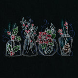 Christmas Botanicals Glass Jar Border