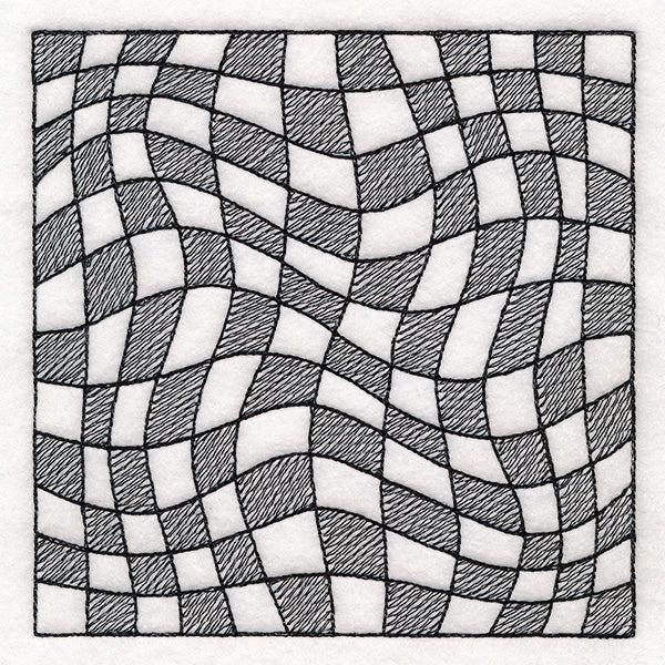 Warped Checker Board Optical Illusion Square 2