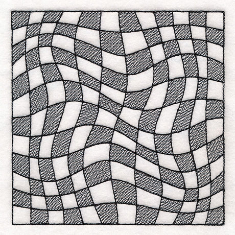 Warped Checker Board Optical Illusion Square 2