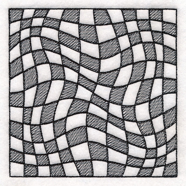 Warped Checker Board Optical Illusion Square 2