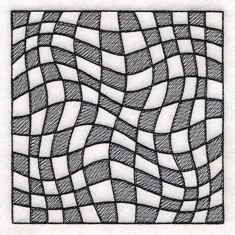 Warped Checker Board Optical Illusion Square 2