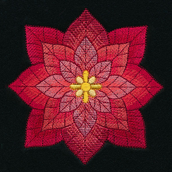 Celestial Christmas Poinsettia Kaleidoscope Feature