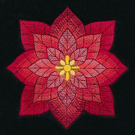 Celestial Christmas Poinsettia Kaleidoscope Feature