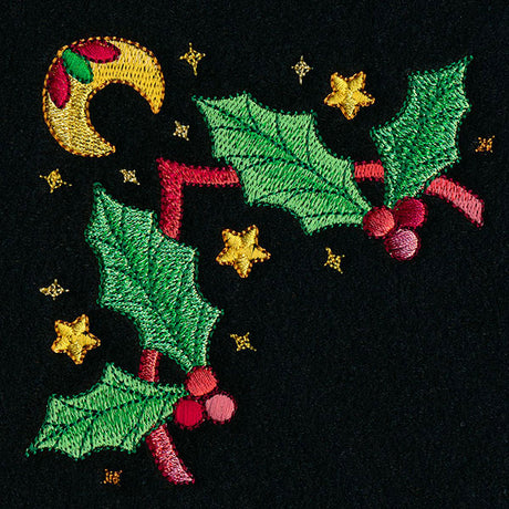 Celestial Christmas Poinsettia Kaleidoscope Corner