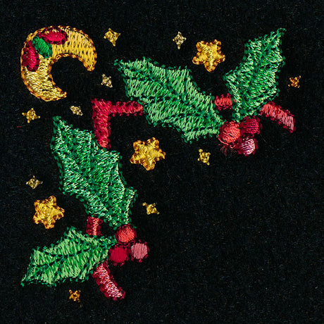 Celestial Christmas Poinsettia Kaleidoscope Corner