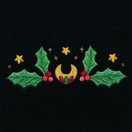 Celestial Christmas Poinsettia Kaleidoscope Border 2