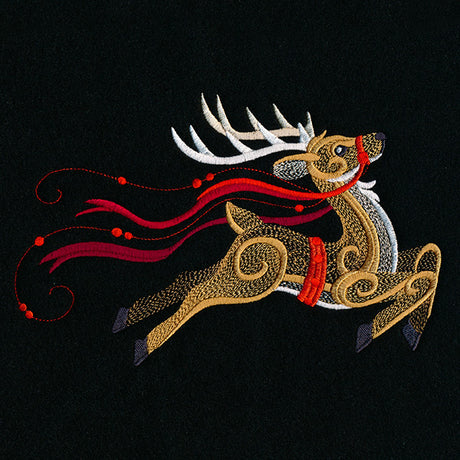 Merry Flight Baroque Christmas Reindeer