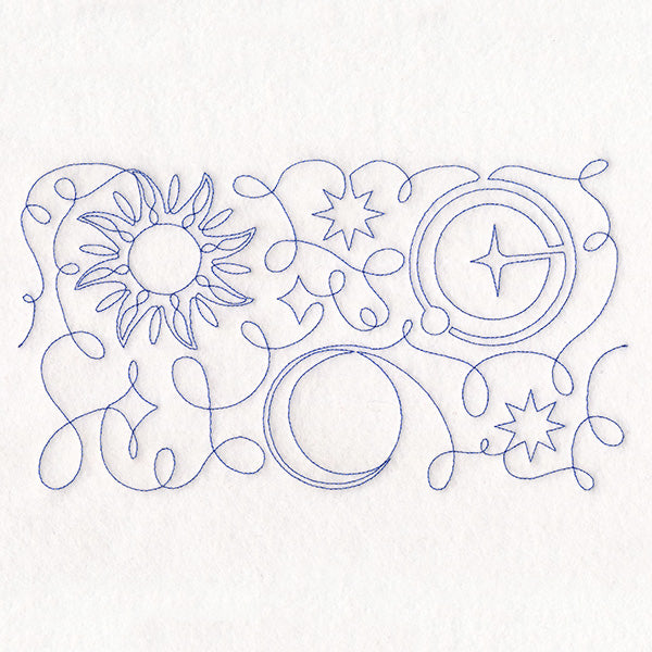 Crafty Quilters - Moon and Stars (Edge-to-Edge Quilting)