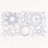 Crafty Quilters - Moon and Stars (Edge-to-Edge Quilting)
