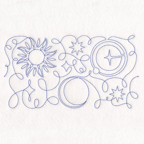 Crafty Quilters - Moon and Stars (Edge-to-Edge Quilting)
