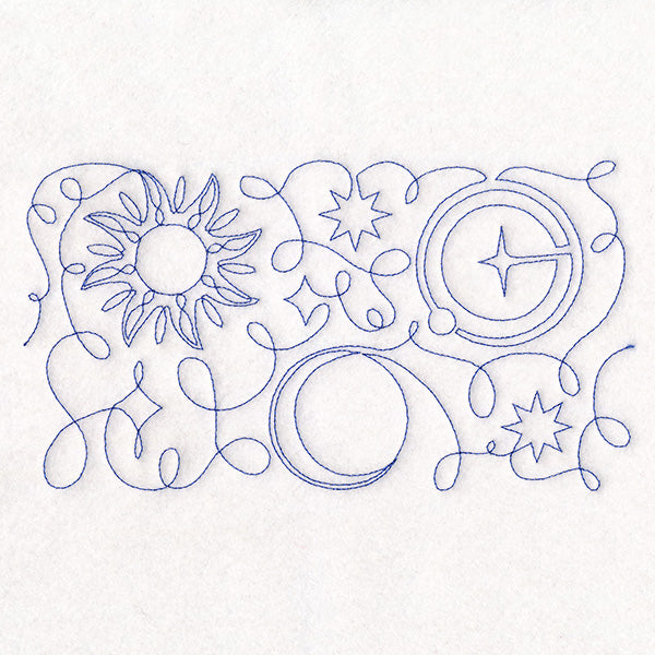 Crafty Quilters - Moon and Stars (Edge-to-Edge Quilting)