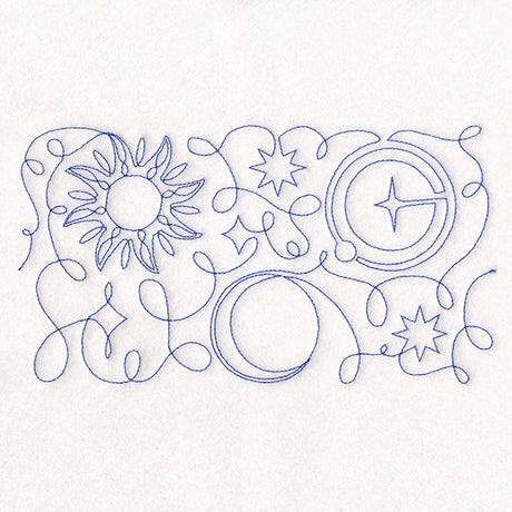 Crafty Quilters - Moon and Stars (Edge-to-Edge Quilting)