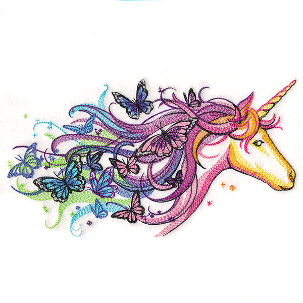 Rainbow Unicorn and Butterflies