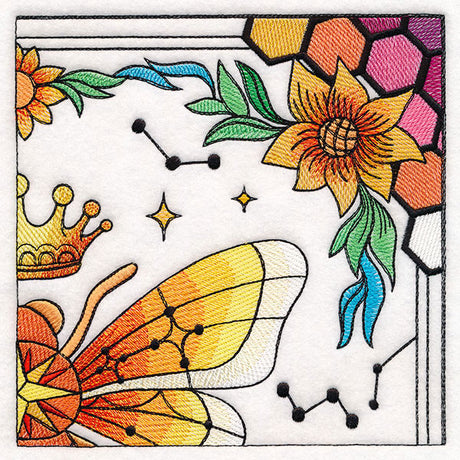 Celestial Queen Bee Wall Hanging - Top Right