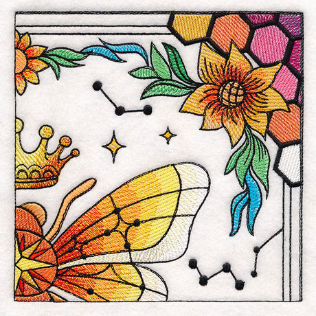 Celestial Queen Bee Wall Hanging - Top Right