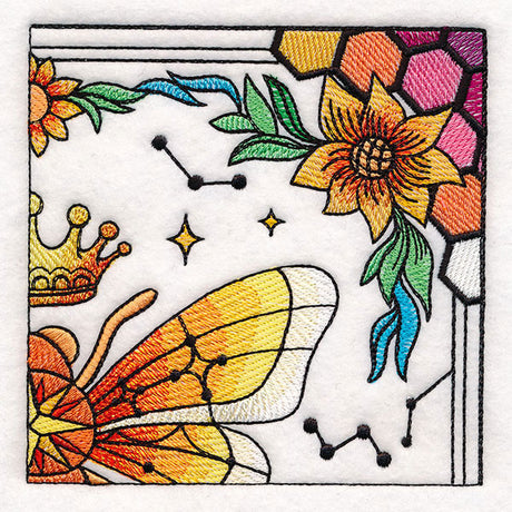 Celestial Queen Bee Wall Hanging - Top Right