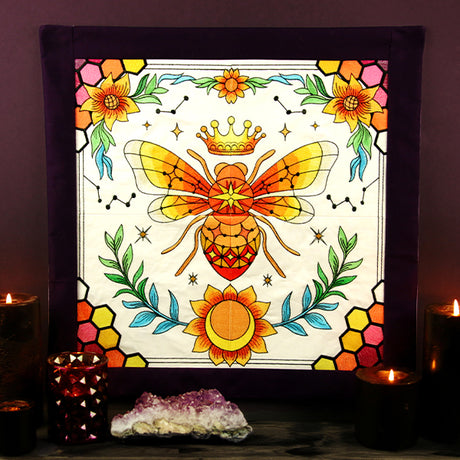 Celestial Queen Bee Wall Hanging - Top Left
