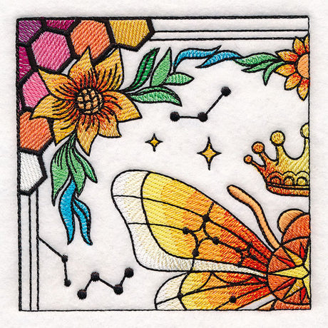 Celestial Queen Bee Wall Hanging - Top Left