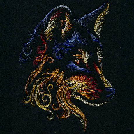 Moonlit Glow & Swirls Wolf