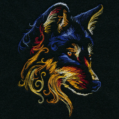 Moonlit Glow & Swirls Wolf