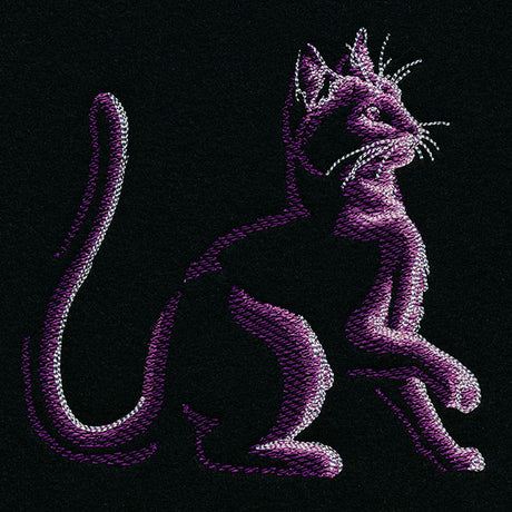 Moonlit Kitties - Poised